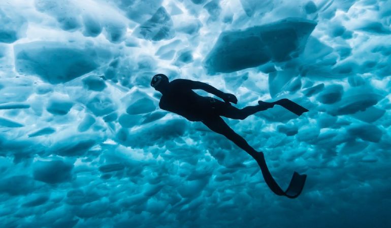 Соревнования по ледяному плаванию