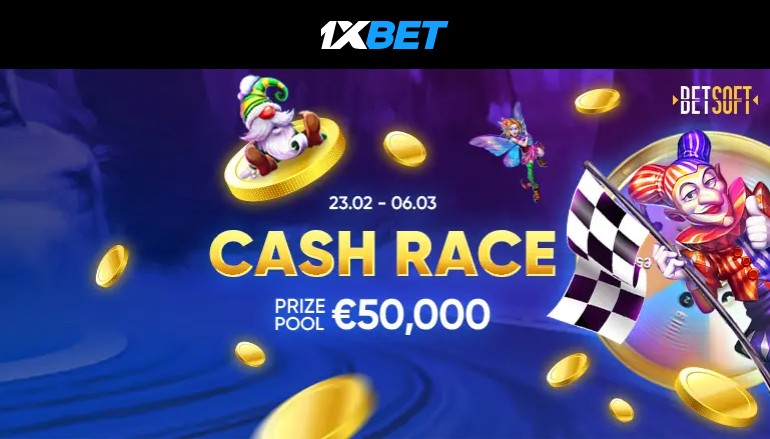 Турнир «Cash Race» в казино 1хБет